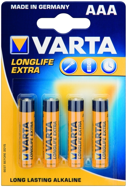 Baterie alcalina Longlife Extra AAA (R3) cod 4103 VARTA blister 4
